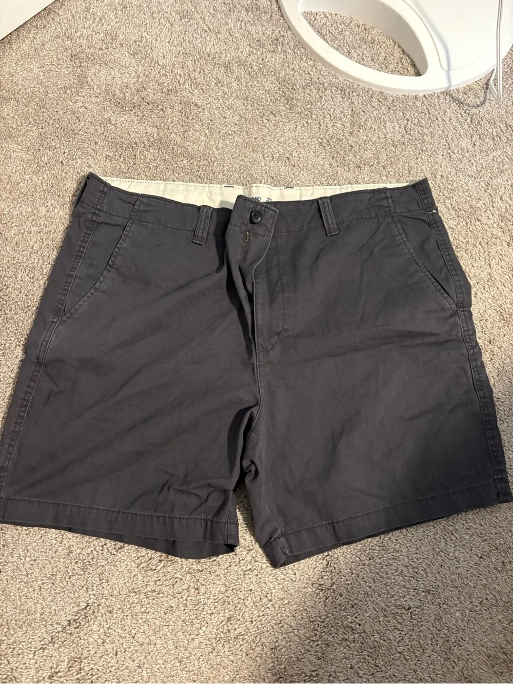 Old Navy Men's Lived-In Chino Shorts - Charcoal
